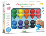 Pirmosios ergonomiškos kreidelės (9 spalvos)