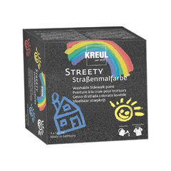 KREUL „STREETY Sidewalk Paint“ grindinio dažų pradinis rinkinys, 4 × 120 ml