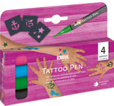 KREUL „Tattoo Pen Anchor, Stars, Butterfly“ laikinų tatuiruočių rašiklių rinkinys, 4 vnt.