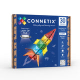 CONNETIX šviečiančių raketų rinkinys (30 dalių)