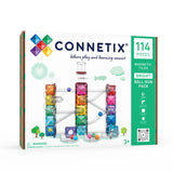 CONNETIX ryškių spalvų kamuoliukų trasos rinkinys (114 dalių)